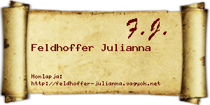 Feldhoffer Julianna névjegykártya